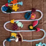 Handmade Crochet Decorative Rope with Playful Charms