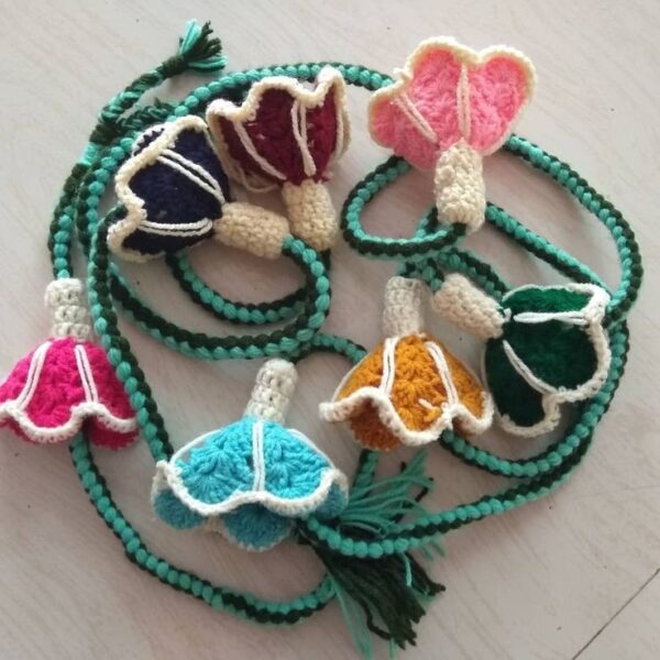 Handmade Crochet Floral Rope
