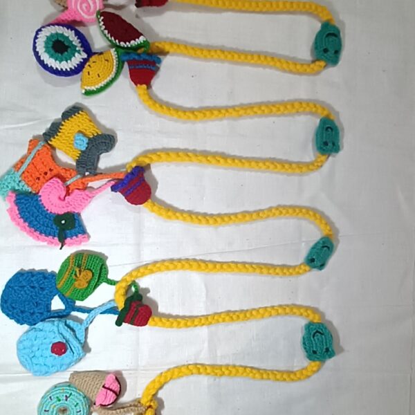 Handmade Crochet  Rope with Playful Charms