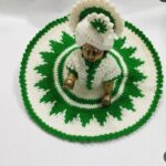 Divine Green & White Crochet Dress for Ladoo Gopal