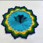 Peacock-Themed Crochet Dress for Ladoo Gopal