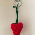 Handmade Crochet Strawberry Keychain