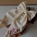 Blossom Whisper Embroidered Hair Bow