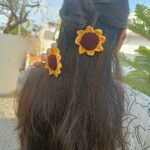 Sunshine Bloom Crochet Hair Clips