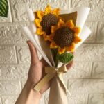 Golden Glow Crochet Sunflower Duo
